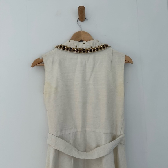 Vintage cream sleeveless beaded blazer dress - Small - Picture 6 of 7